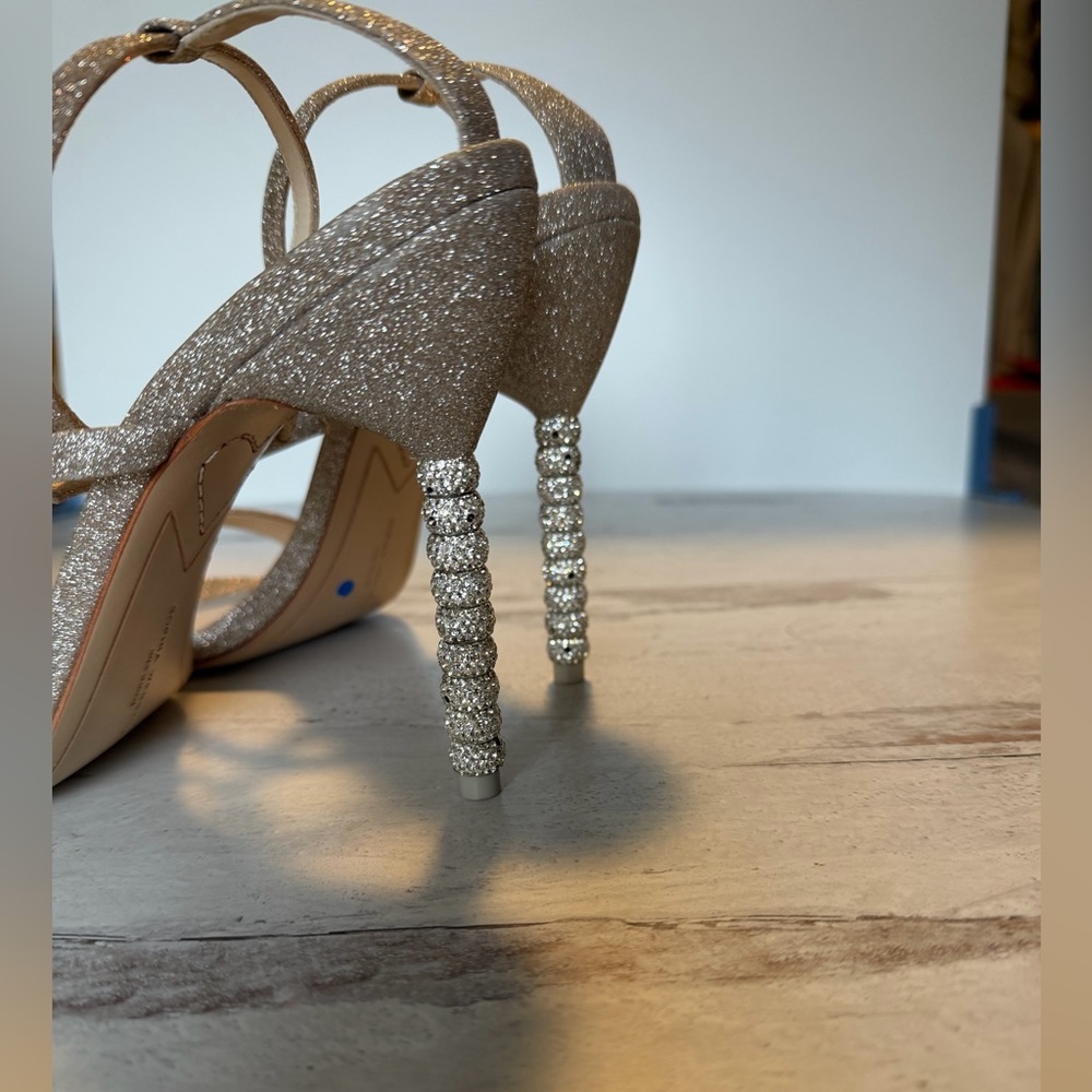 Sophia Webster Glittering Silver Heels
